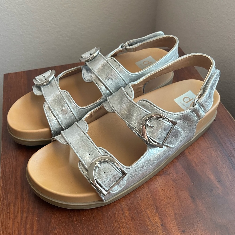 DV by Dolce Vita Metallic Silver Sandals